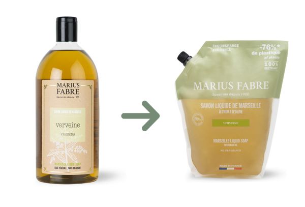Marius Fabre Flüssigseife Eisenkraut, 1 Ltr. Nachfüllpack